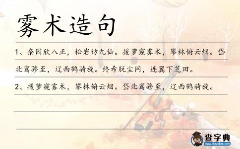 霧術(shù)造句