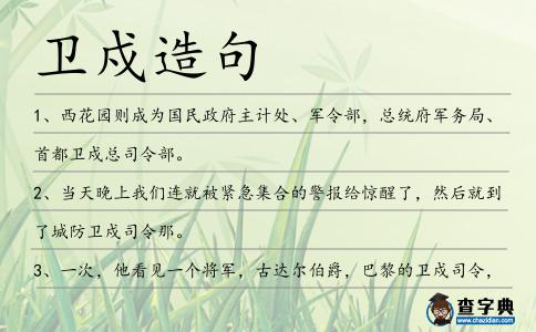 衛(wèi)戍造句