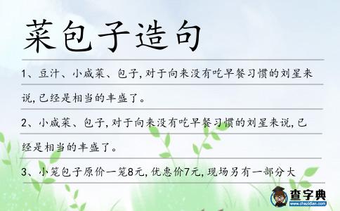 菜包子造句