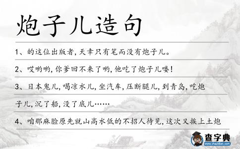 炮子兒造句