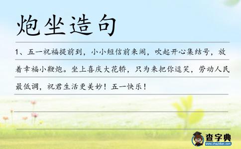 炮坐造句