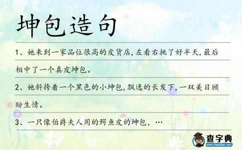 坤包造句