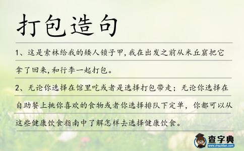 打包造句
