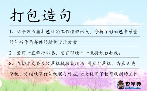 打包造句