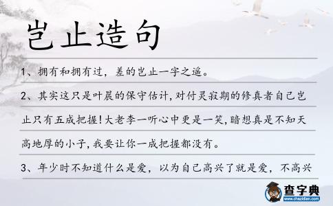 豈止造句