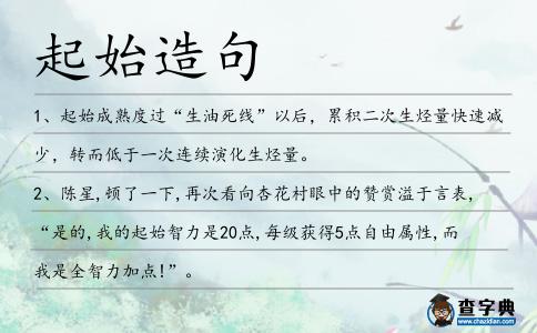 起始造句