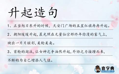 升起造句