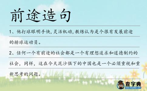 前途造句