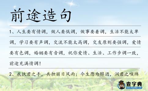 前途造句