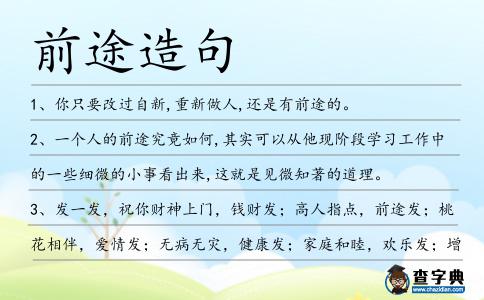 前途造句