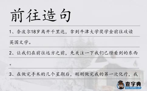 前往造句