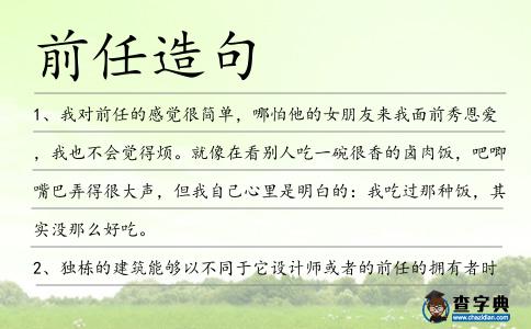 前任造句