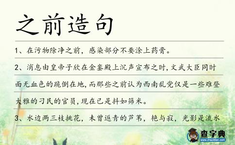 之前造句