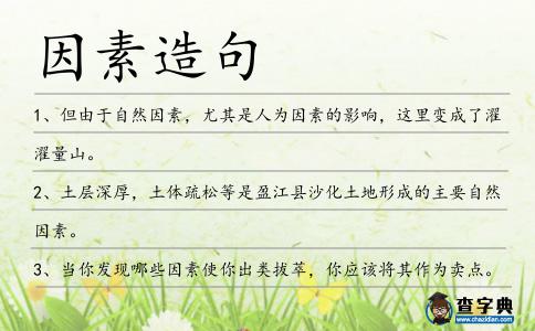 因素造句