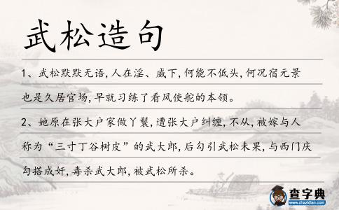 武松造句