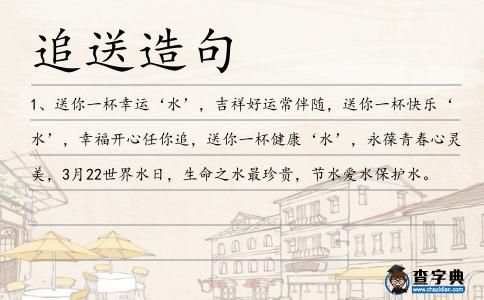 追送造句
