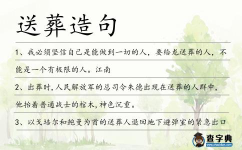 送葬造句