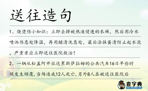 送往造句