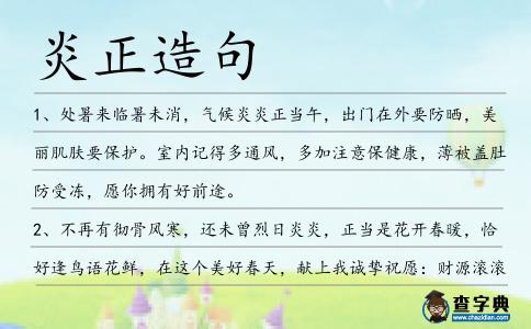 炎正造句