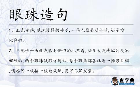 眼珠造句