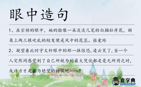 眼中造句