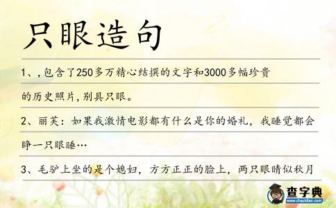 只眼造句