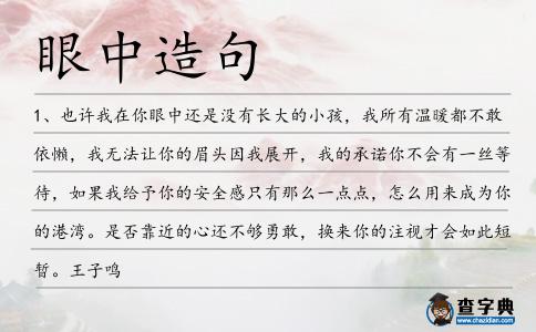 眼中造句