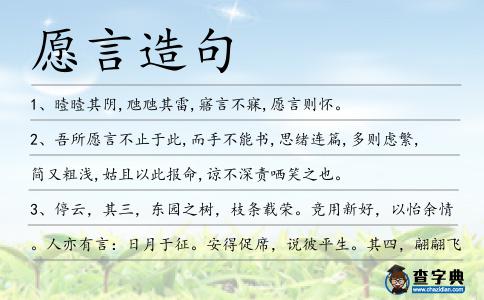 愿言造句