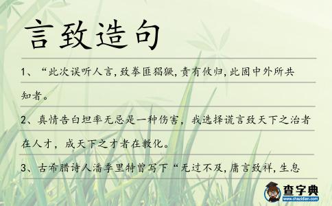 言致造句