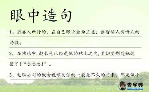 眼中造句