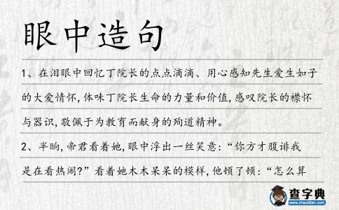 眼中造句