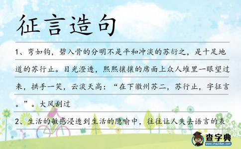 征言造句