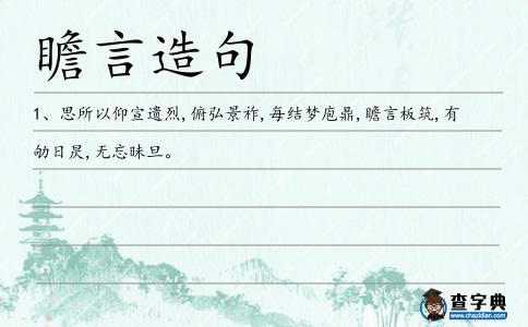 瞻言造句