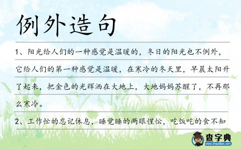 例外造句