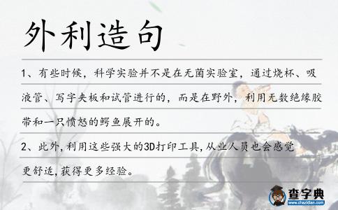 外利造句