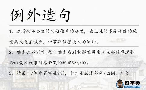 例外造句