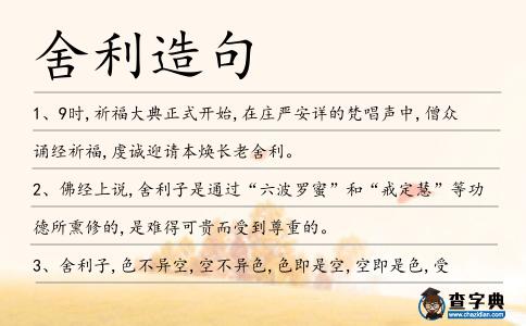 舍利造句