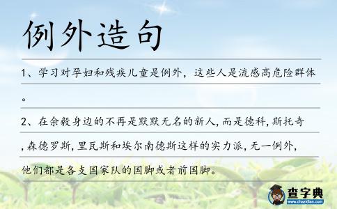 例外造句