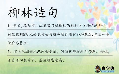 柳林造句