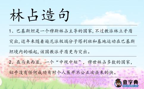 林占造句