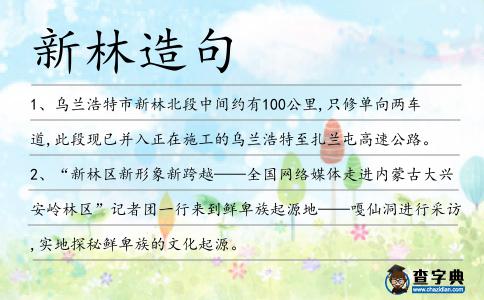 新林造句