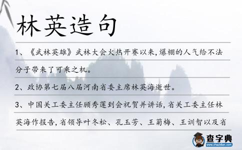 林英造句