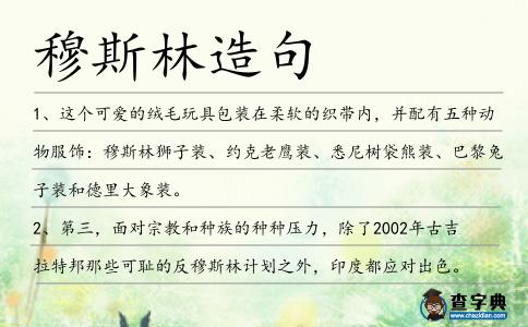 穆斯林造句