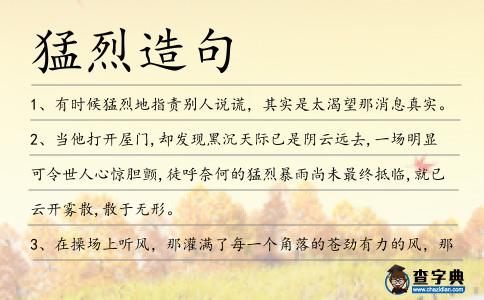 猛烈造句