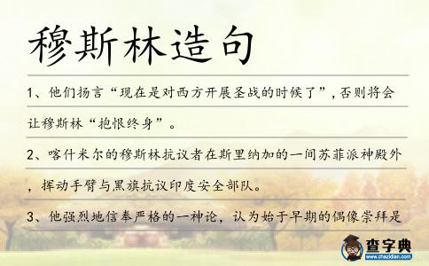 穆斯林造句