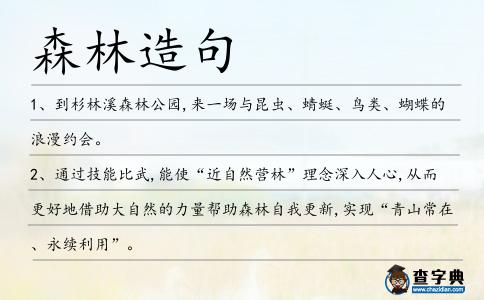 森林造句