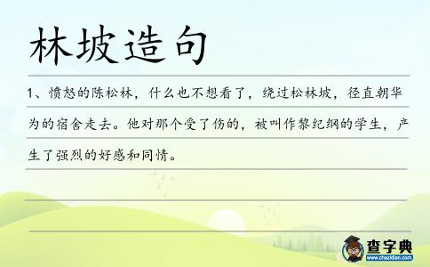 林坡造句