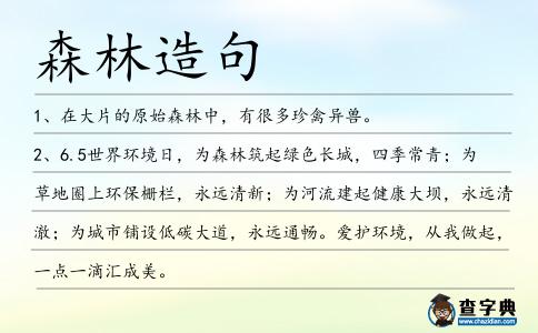 森林造句