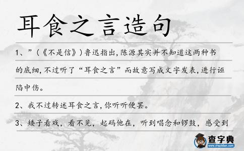 耳食之言造句