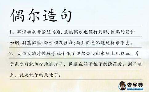 偶爾造句